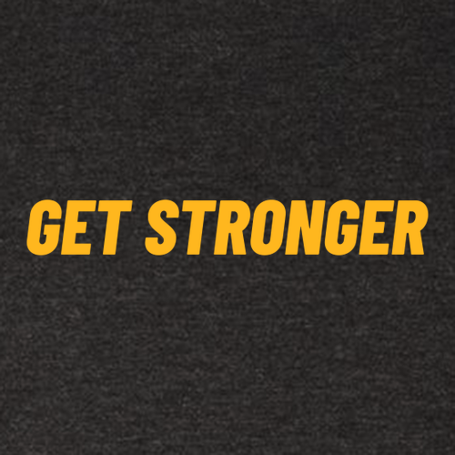 Get Stronger -Ladies Tri Blend Crew -- Vintage Black