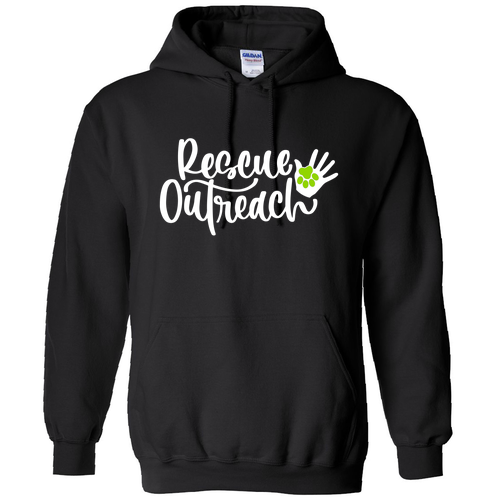 Gildan Cotton Hooded Sweatshirt -- Black