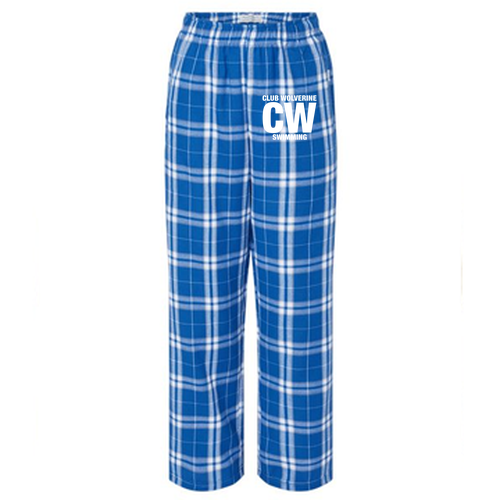 Youth Boxercraft Flannel Pant with Pockets -- Royal / Silver