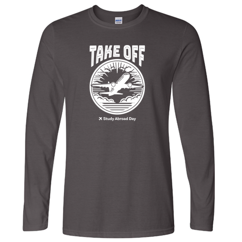 Gildan Softstyle Longsleeve T Shirt -- Charcoal