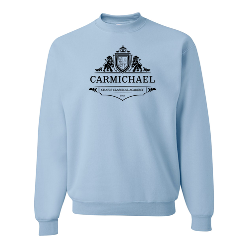 Carmichael Jerzees 50/50 Nublend Fleece Crewneck -- Light Blue