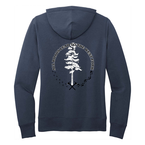 Port and Company Ladies Core Fleece Pullover Hooded Sweatshirt -- Navy