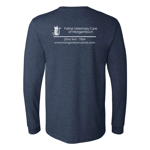 Bella+Canvas Unisex Heather Cvc Long Sleeve Tee- Heathers -- Heather Navy