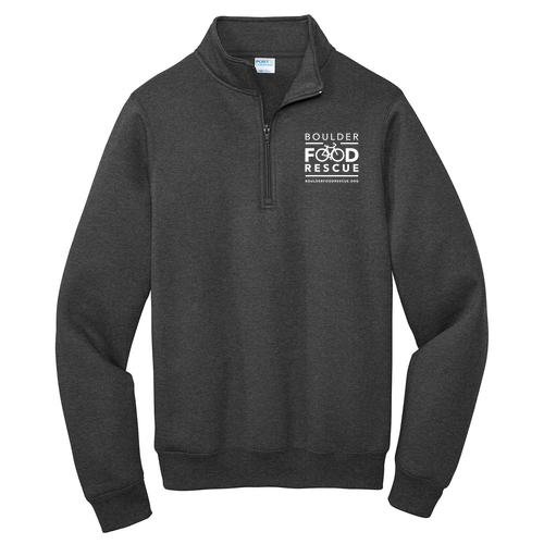Port and Company Core Fleece Quarter-Zip Pullover Sweatshirt -- Dark Heather Grey