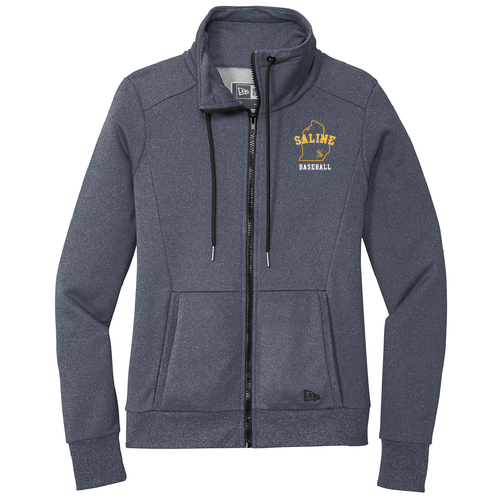 New Era Ladies Performance Terry Full-Zip Cowl -- True Navy Heather