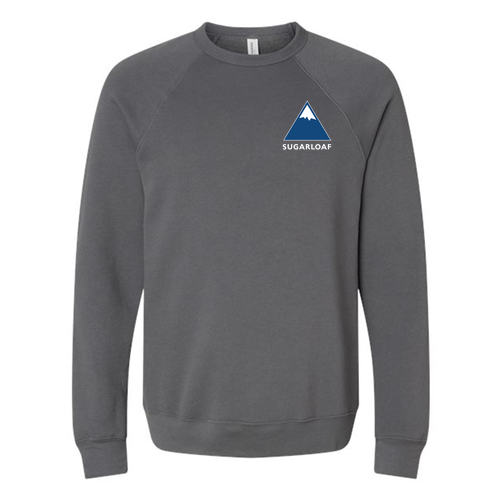 Sugarloaf Logo 2 Blue and White Ink -- Crewneck Sweatshirt Asphalt