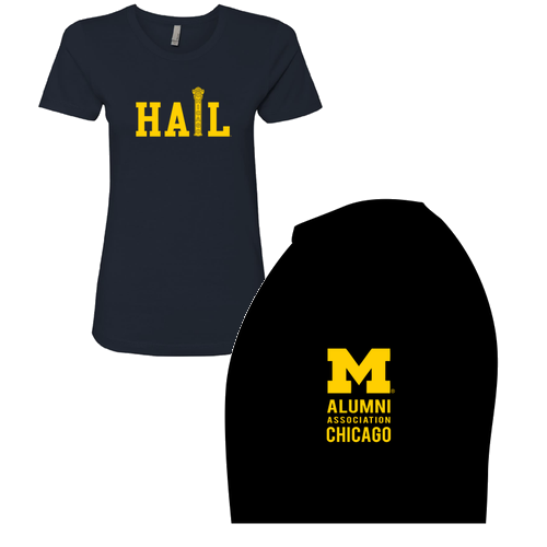 Ladies Next Level Soft Fitted Boyfriend Tee -- Midnight Navy, Marquee