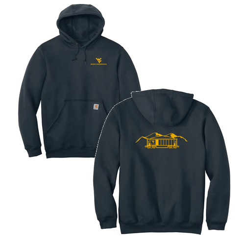 Screen Printed Carhartt Midweight Hooded Sweatshirt -- New Navy