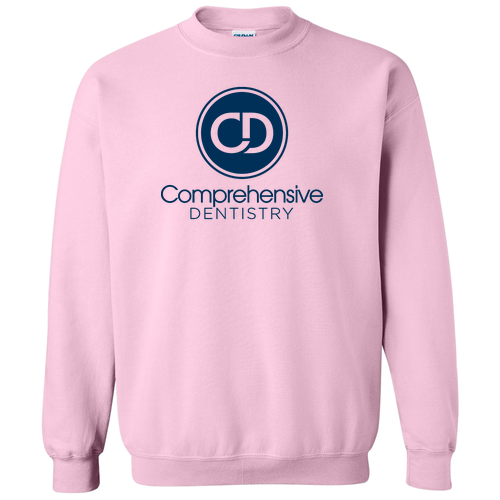 Crew Neck Sweatshirt -- Light Pink