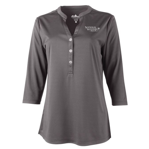 Charles River Womens Windsor Henley -- Charcoal