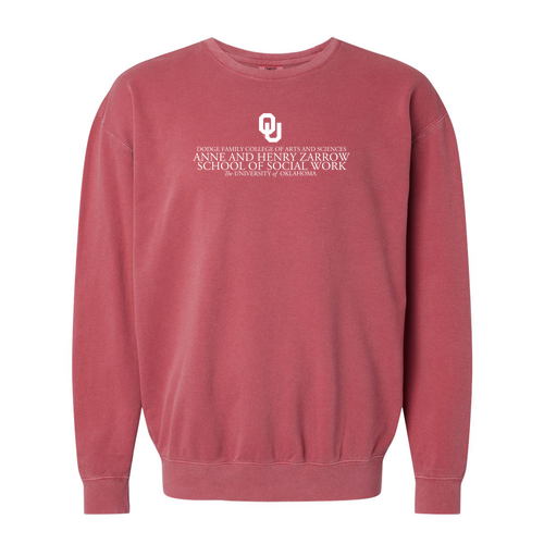 Comfort Colors Lightweight Adult Ringspun Crewneck Sweatshirt -- Crimson