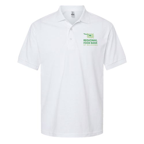 Gildan DryBlend Jersey Polo Embroidered-- White