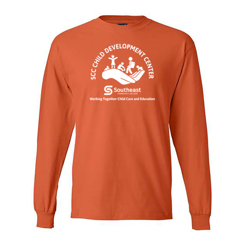 Hanes Beefy T Longsleeve T-Shirt -- Orange