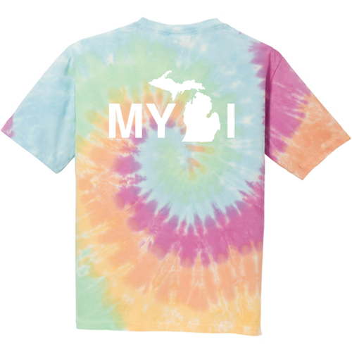 Port and Company Youth Tie Dye Tee -- Pastel Rainbow