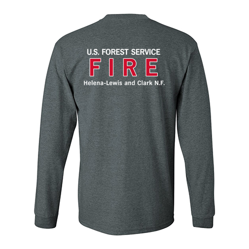 Ultra Cotton Longsleeve Basic T-Shirt -- Dark Heather -- Front/Back