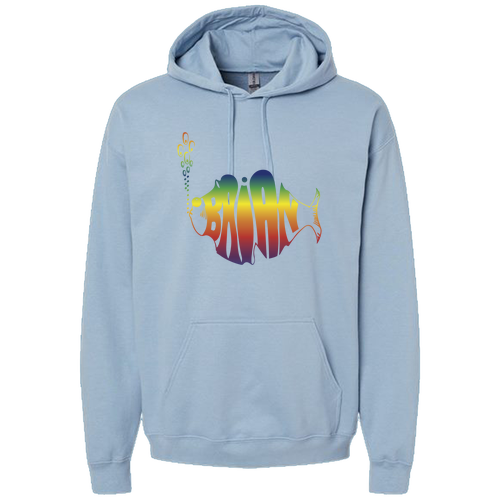 Gildan Adult Softstyle Fleece Pullover Hooded Sweatshirt -- Stone Blue