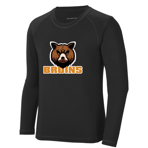 Youth Long Sleeve Rashguard Tee -- Black