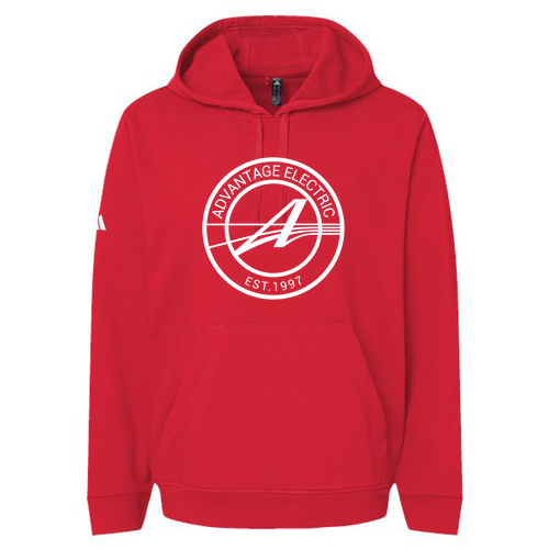 Adidas Fleece Hooded Sweatshirt -- Red, AES