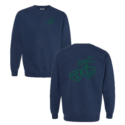 Comfort Colors Unisex Garment-Dyed Crewneck Sweatshirt -- True Navy Locket Design