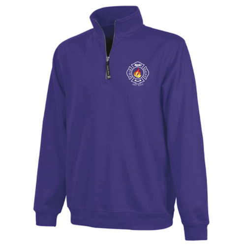 Charles River Crosswind Quarter Zip Sweatshirt -- Purple