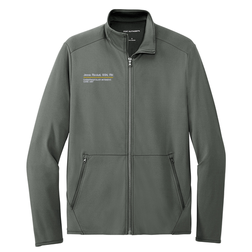 Port Authority ® Accord Stretch Fleece Full-Zip -- Pewter