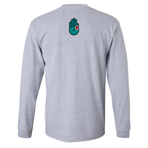 Mens/Unisex Gildan Ultra Cotton Longsleeve Basic T-Shirt -- Sport Grey