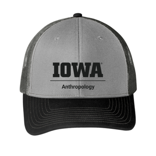 Port Authority Snapback Trucker Cap -- Gusty Grey / Black / Grey Steel