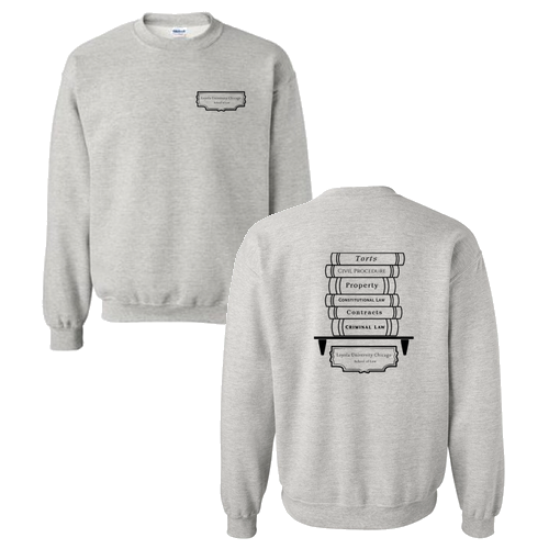 Law Books Crewneck Sweatshirt -- Ash