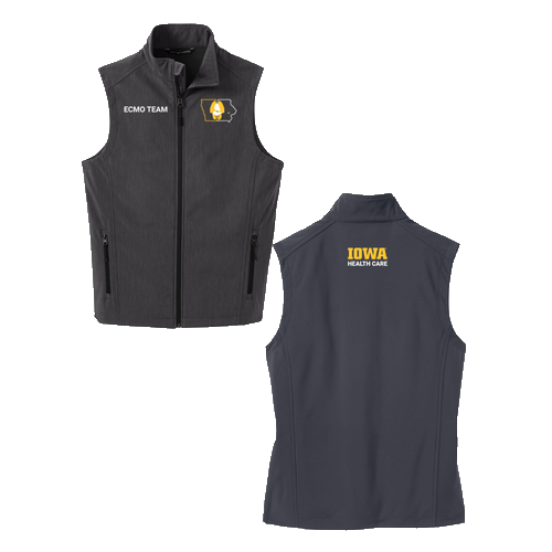 Port Authority Core Soft Shell Vest -- Black Charcoal Heather