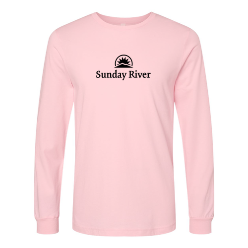 Sunday River Logo 1 Black Ink -- Long Sleeve Pink