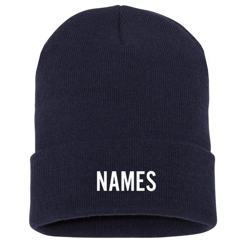 Yupoong Knit Hat with Cuff -- Navy