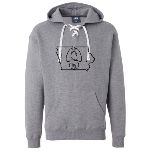 J America Sport Lace Hooded Sweatshirt -- Oxford