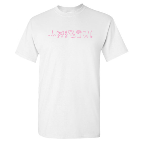 Stethoscope Gildan Heavy Cotton Basic T-Shirt -- White