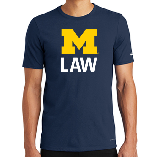 Mens/Unisex Nike Dri-FIT Cotton / Poly Tee -- College Navy