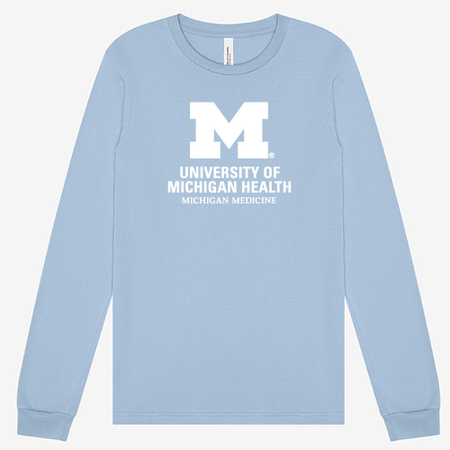 Mens/Unisex Bella Canvas Soft Fitted Jersey Longsleeve Tee -- Baby Blue
