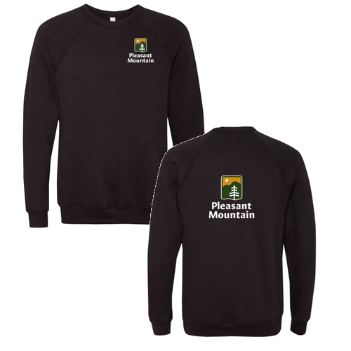 Pleasant Mountain Logo 2 Full color -- Crewneck Sweatshirt Black