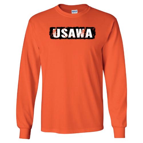 Youth Long Sleeve Orange House Gildan Tee