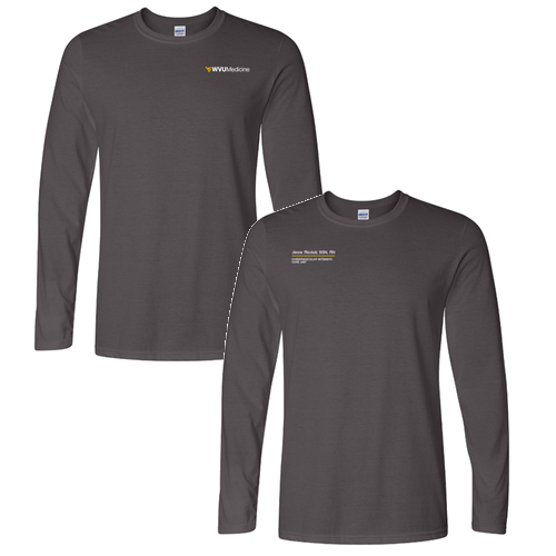 Gildan Softstyle Longsleeve T Shirt -- Charcoal