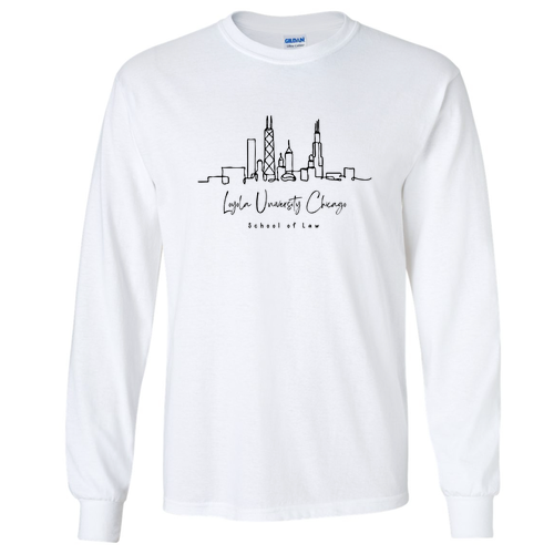 Chicago Skyline Longsleeve -- White