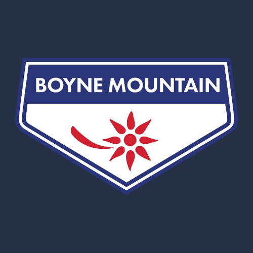 Boyne Mountain Logo 1 Full color -- Pullover hooded sweatshirt Navy