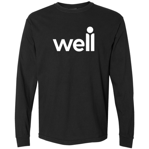 Comfort Colors Unisex Garment-Dyed Heavyweight Long Sleeve T-Shirt -- Black