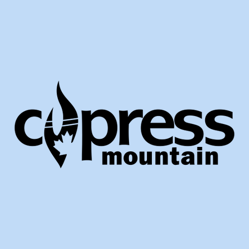 Cypress Mountain Logo 2 Black Ink -- Short Sleeve Light Blue