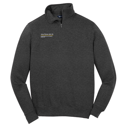 Sport Tek Quarter Zip Sweatshirt -- Graphite Heather