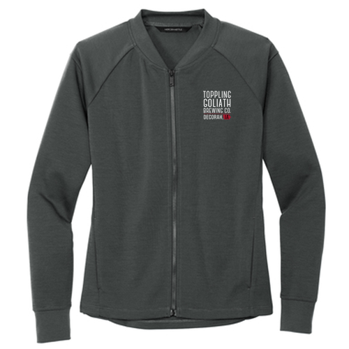 Mercer+Mettle Women's Double-Knit Bomber -- Anchor Grey