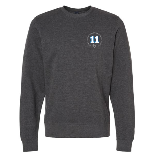 J. America BTB Fleece Crew -- Charcoal Heather