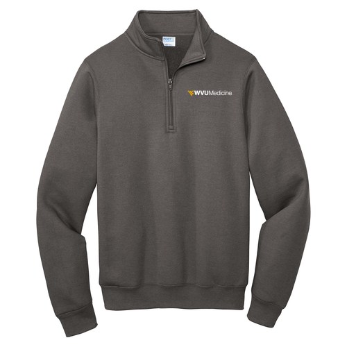 Port and Company Core Fleece Quarter-Zip Pullover Sweatshirt -- Charcoal