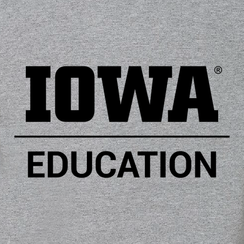 Hawkeye Teacher Jerzees Full Zip Hooded Sweatshirt -- Athletic Heather
