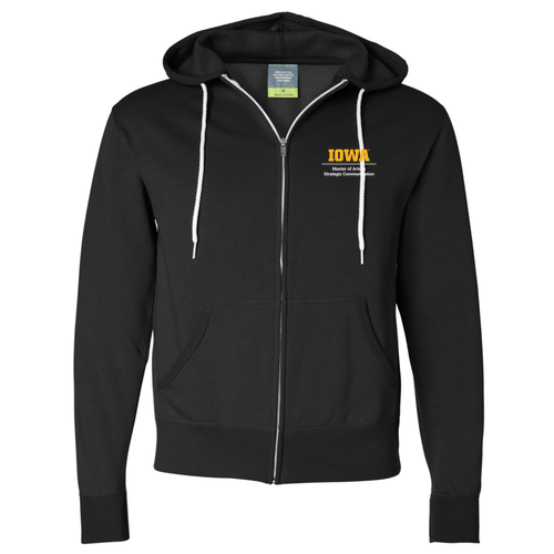 Independent Trading Unisex Full Zip Hoodie -- Black