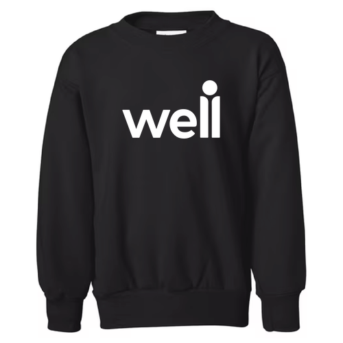 Hanes Ecosmart Youth Crewneck Sweatshirt -- Black
