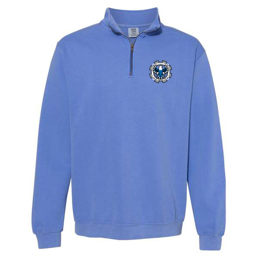Comfort Colors Quarter Zip Sweatshirt -- Flo Blue